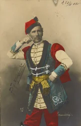Feliks Krzesiński (Felix Kschessinsky) in balletkostuum voor Mazurka